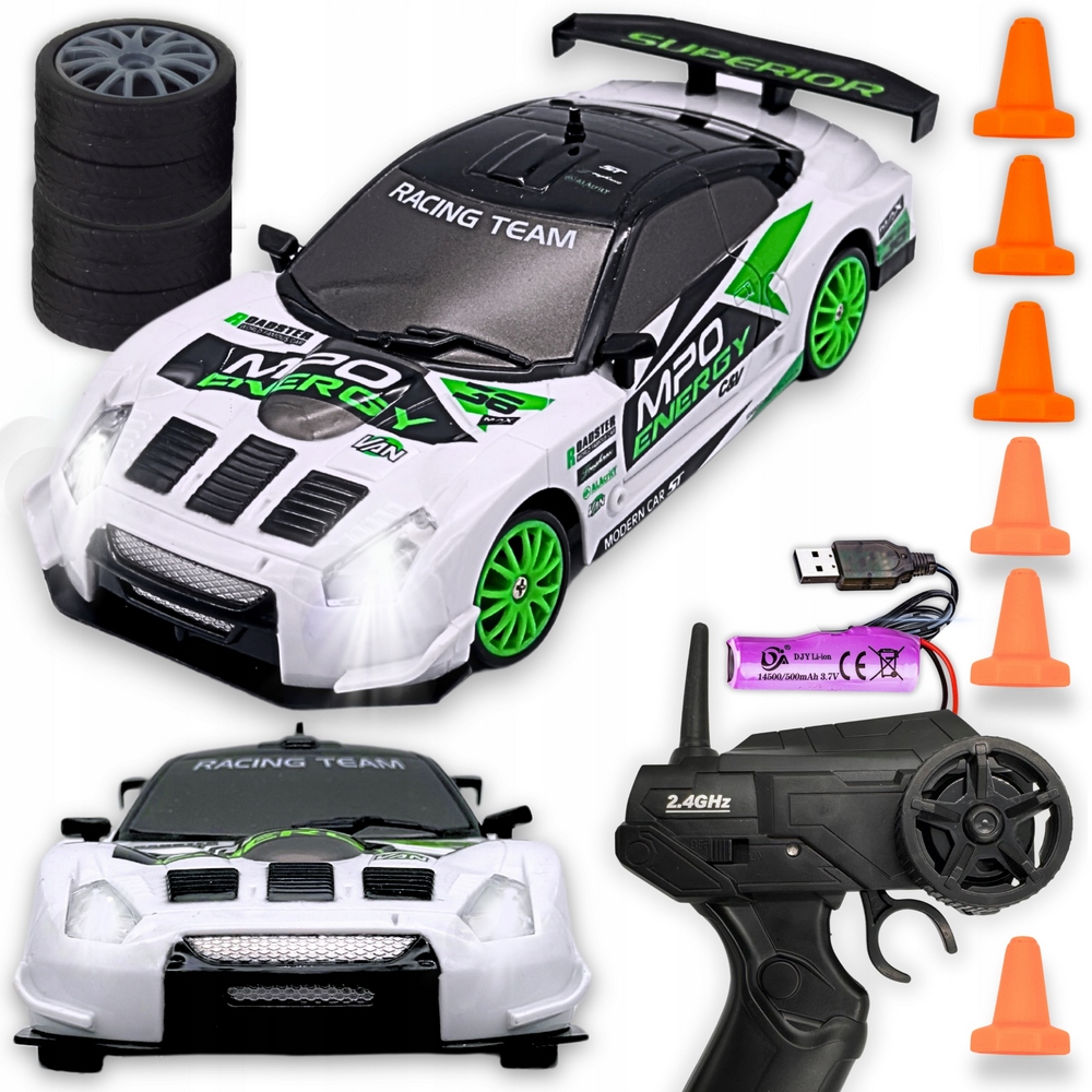 RC AUTO DRIFT 4X4 DIAĽKOVÉ OVLÁDANIE, NISSAN GT-R, 2,4GHZ DIAĽKOVÉ, BATÉRIA
